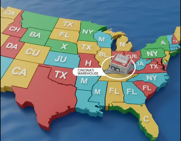 United States distribution map